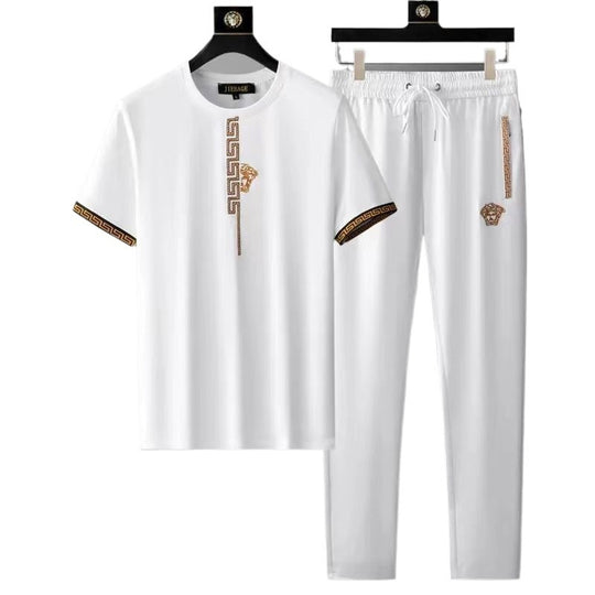 Mens Stylish Short-sleeve Pants Set