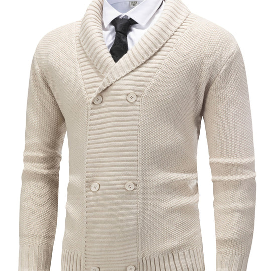 Men's Solid Color British Style Business Knit Jacket