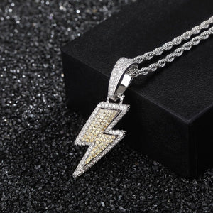 Hot Selling Lightning Hip Hop Pendant Micro-inlaid Zircon