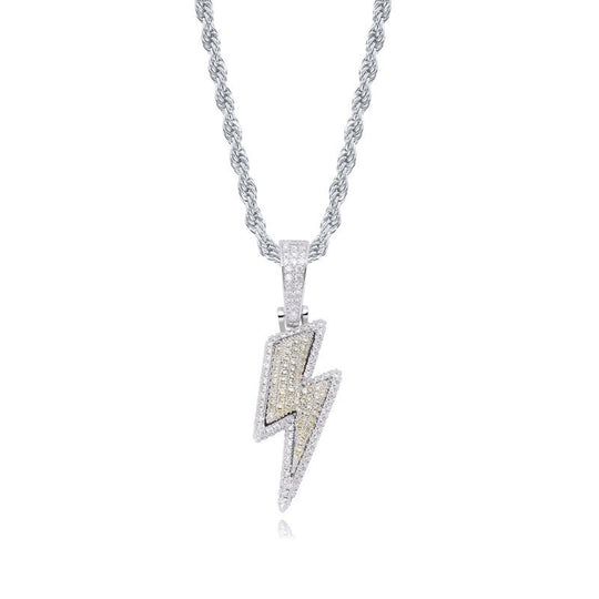 Hot Selling Lightning Hip Hop Pendant Micro-inlaid Zircon