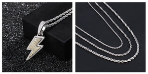 Hot Selling Lightning Hip Hop Pendant Micro-inlaid Zircon