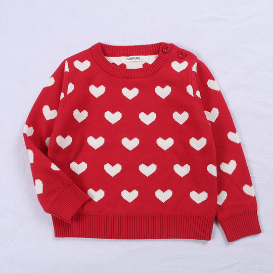 Cardigan Girls Winter Kids Sweater Balls Design Baby Knitted