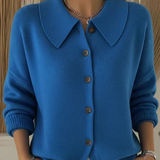 Classic Knit Button-Front Cardigan