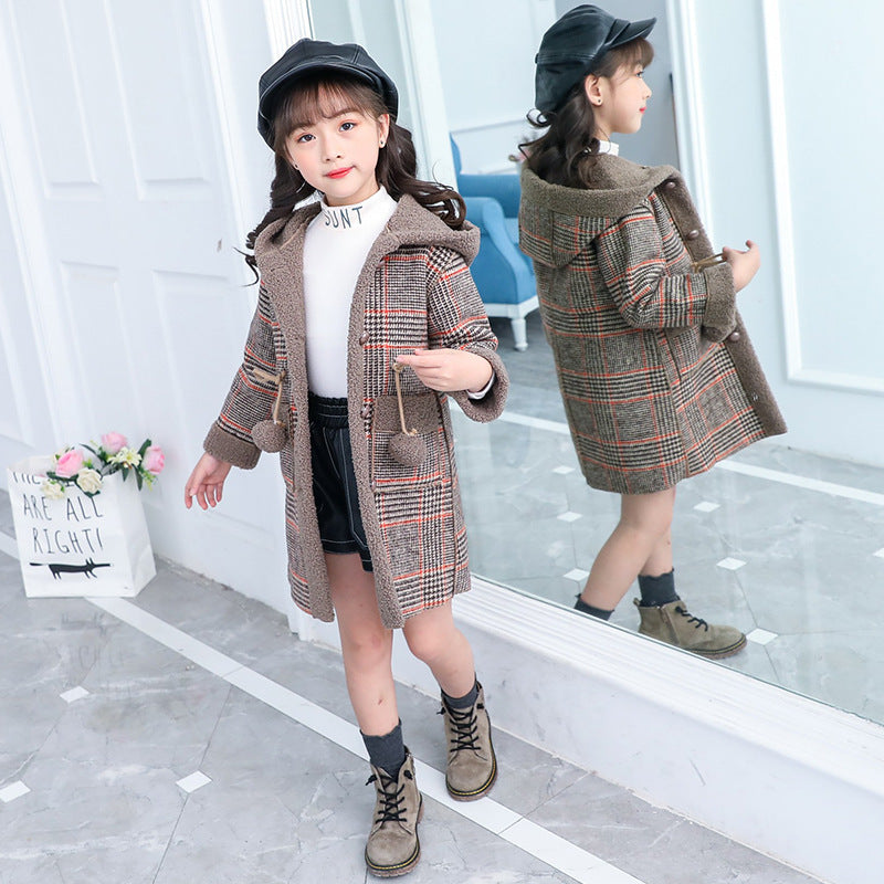 new foreign gas plus velvet jacket thick  woolen coat