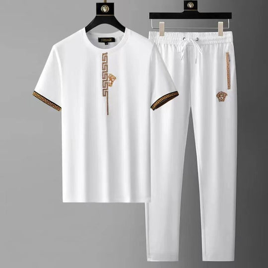 Mens Stylish Short-sleeve Pants Set
