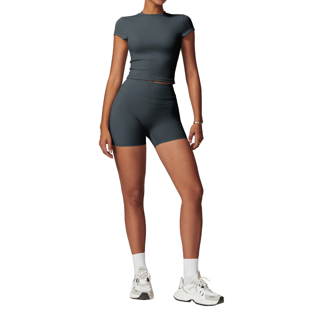 European And American Brushed Tight Back Yoga Suit