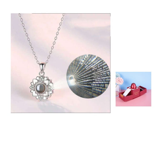 Hot Valentine's Day Gifts Metal Rose Jewelry Gift Box Necklace