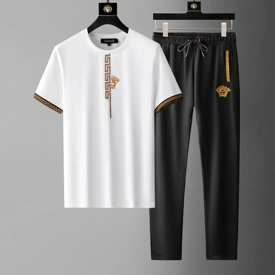 Mens Stylish Short-sleeve Pants Set