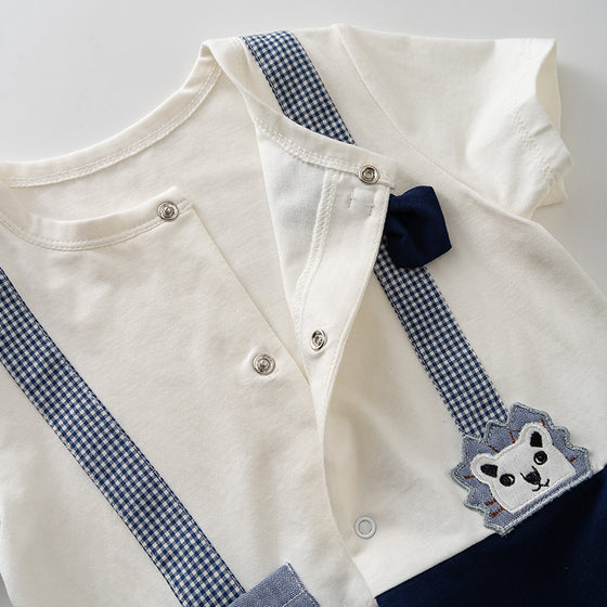 Fashion Simple Baby Short-sleeved One-piece