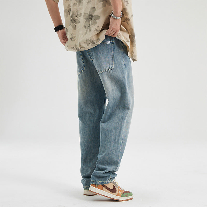 Men's Fashion All-matching Baggy Straight Trousers