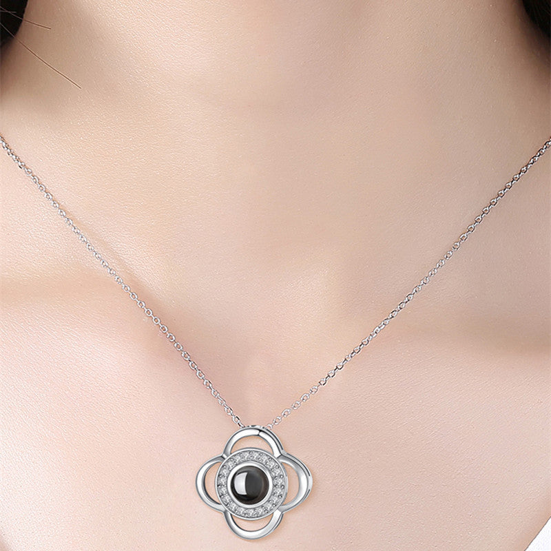 Hot Valentine's Day Gifts Metal Rose Jewelry Gift Box Necklace