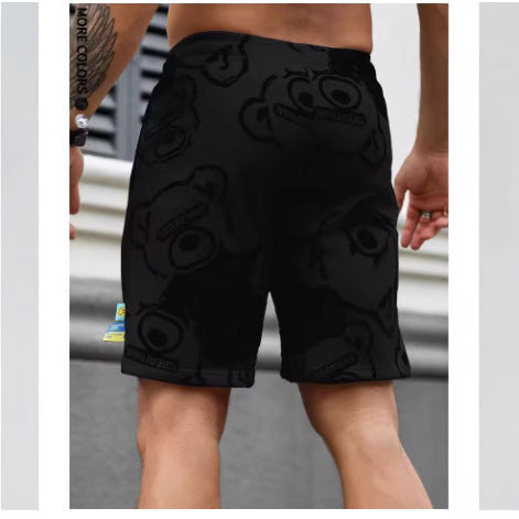 Bear Print Summer Beach Holiday Beach Pants