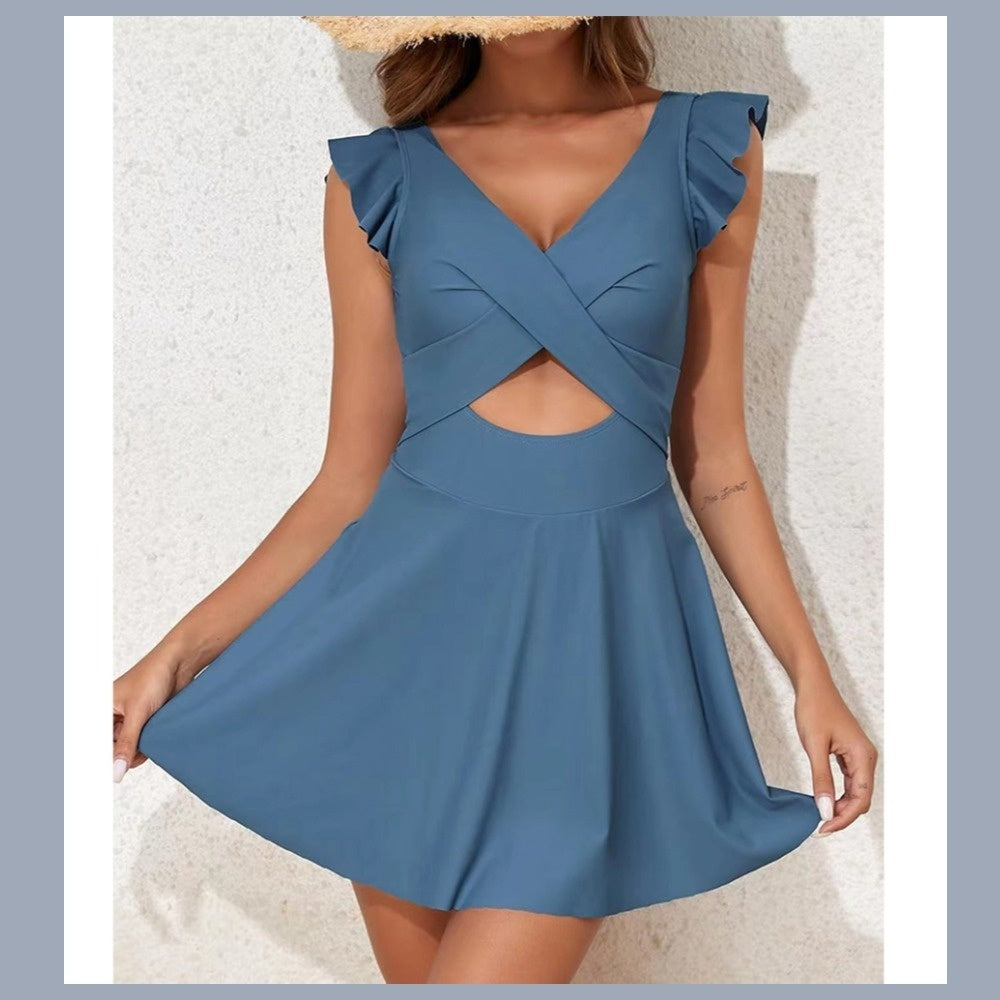 Ruffled One-Piece Swimsuit