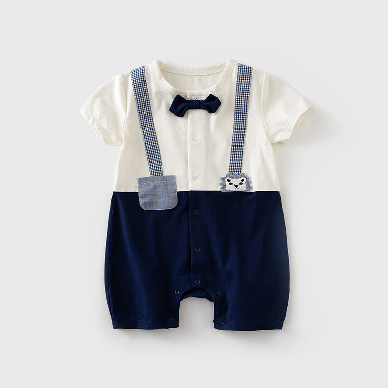 Fashion Simple Baby Short-sleeved One-piece