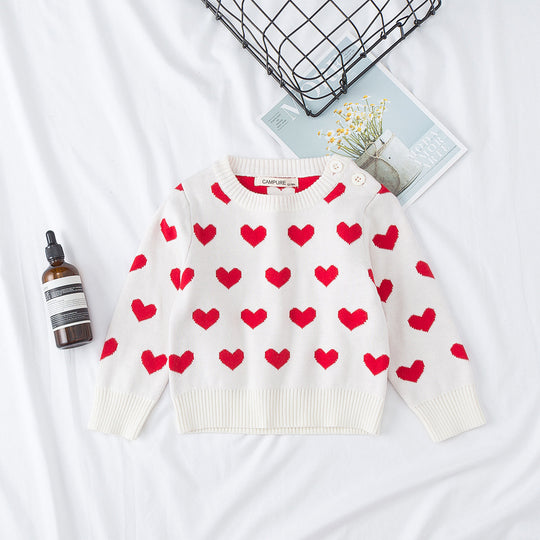 Cardigan Girls Winter Kids Sweater Balls Design Baby Knitted
