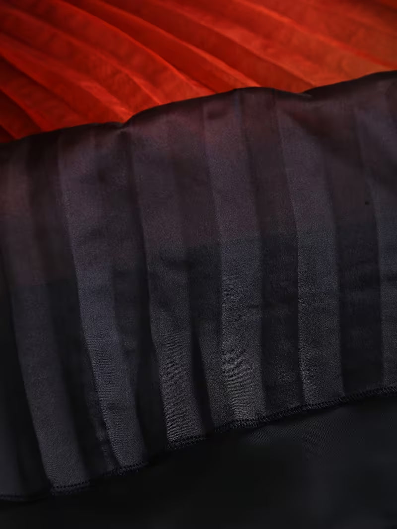 Sleeveless Pleated A-Line Dress