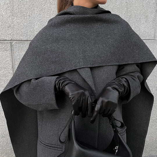 Arrival Of Scarf Collar Woolen Coat