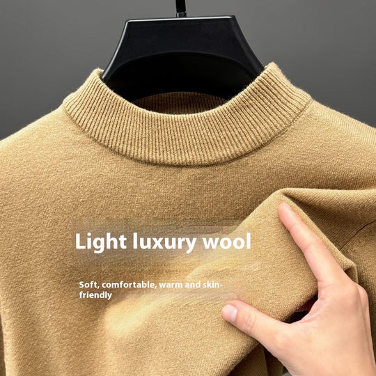 Men's Knitwear Solid Color Long Sleeve Half Turtleneck