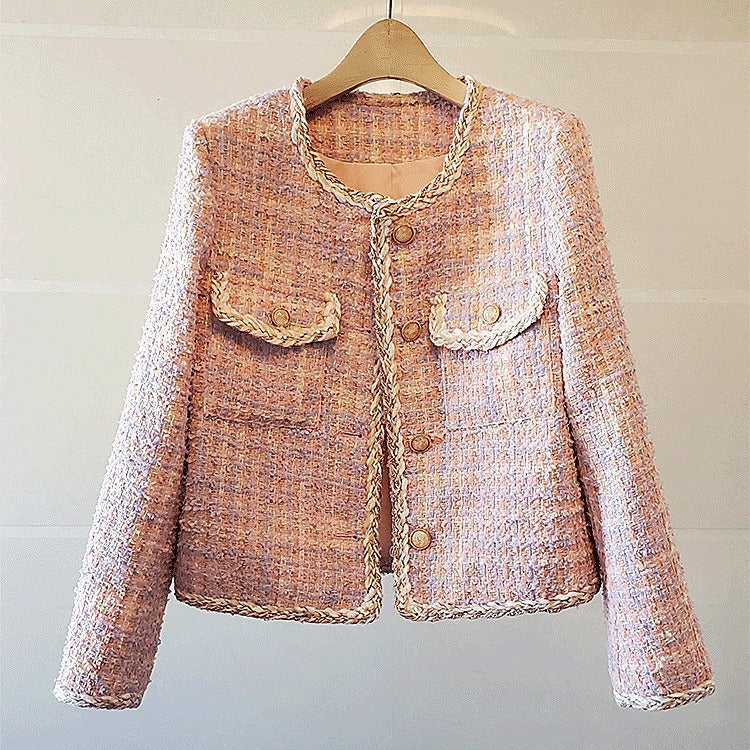 Short Tweed French Style Stylish Little Fragrance Jacket