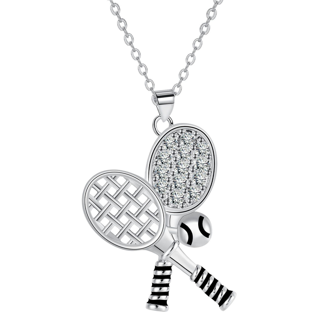 Elegant Tennis Racket Pendant Necklace for Women