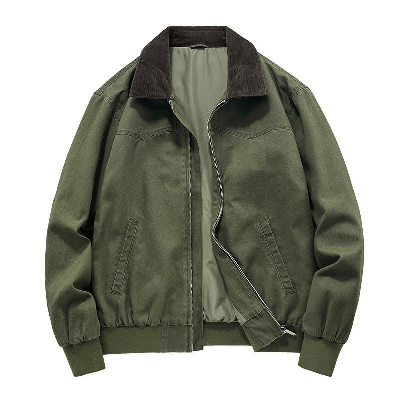 Spring And Autumn Washed Denim Work Jacket