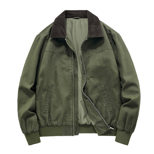 Spring And Autumn Washed Denim Work Jacket