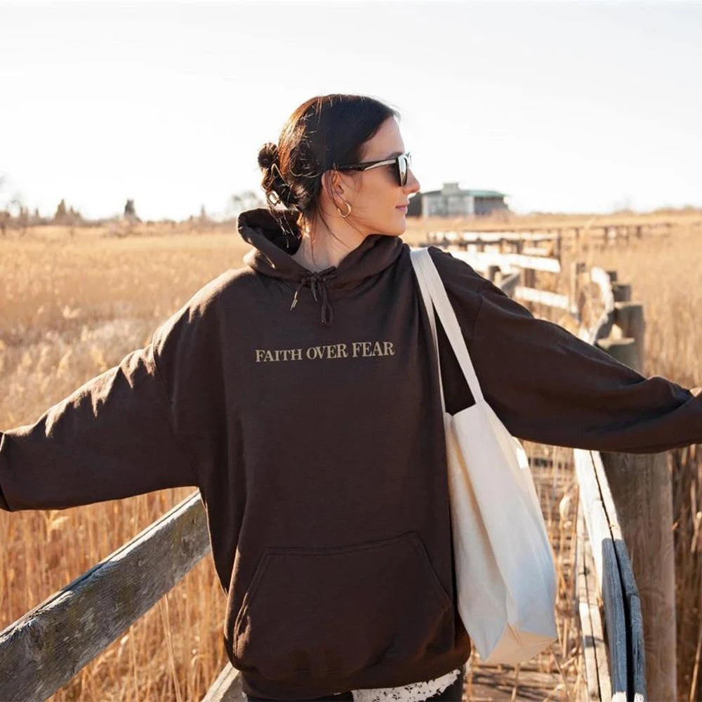 Faith Over Fear Christian Hoodie Christian Sweatshirt