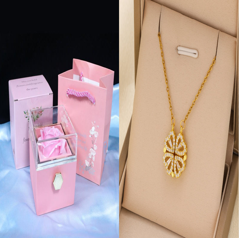 Rotating Soap Flower Rose Gift Box