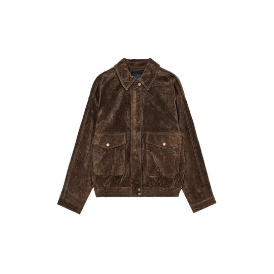 Women's Spring Clothing Personality Retro Suede Fabric Jacket Short Coat