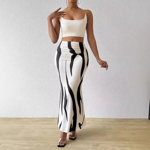 European And American Zebra Pattern Slimming Dress