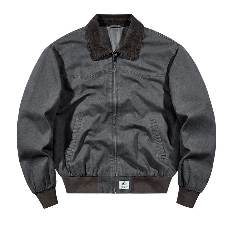 Spring And Autumn Washed Denim Work Jacket